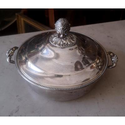 Nineteenth Silver Metal Vegetable Dish
