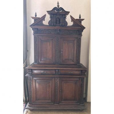 17th Century Carved Walnut 4-door Buffet
