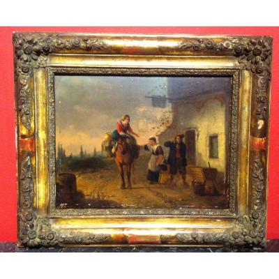 "scene d'Auberge" Nineteenth Century Dutch School