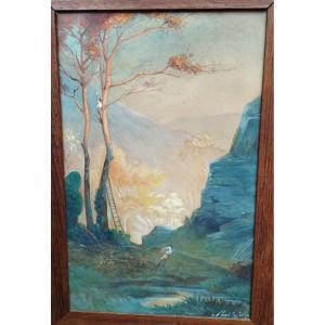 Watercolor By Gabriel Brun Buisson (1883-1959)