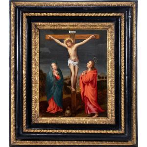 The Crucifixion. Flemish School (antwerp), Early 17th Century