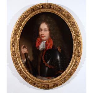 Portrait Of A Young Knight In Armor. 17th Century