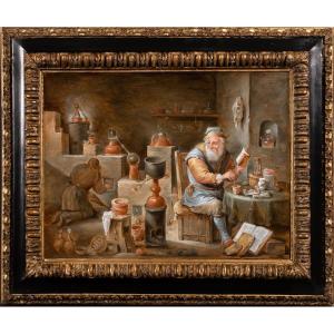 Alchemist In His Study. 17th Century