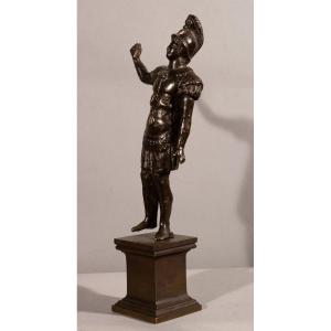 God Mars. Bronze Sculpture With Black Patina, Italy 16th Century