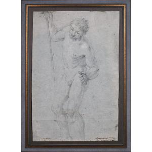 Académie d’homme. Attribué à Giuseppe Ghezzi (Ascoli Piceno, 1634 - Rome, 1721)