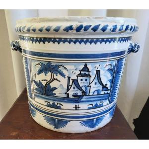 Vase A Orange Tree Nevers XVIII E Century