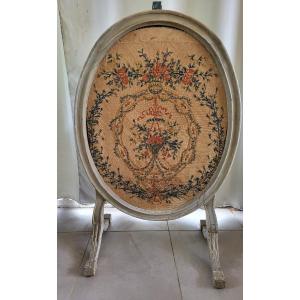 Lacquered Wood Fire Screen Louis XVI XVIIIth Century