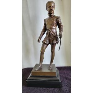Bronze Sculpture Henri De Navarre Sign Baron Bosio 19th Century 