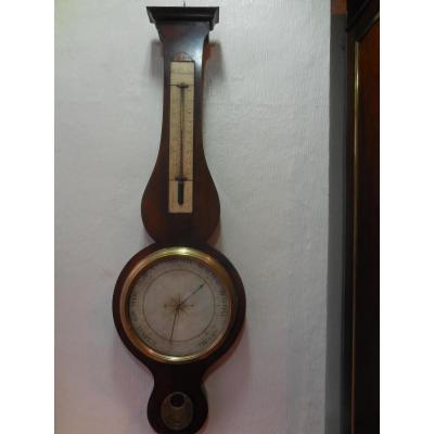 Barometer Mahogany From Cuba Start Time XIX Eme