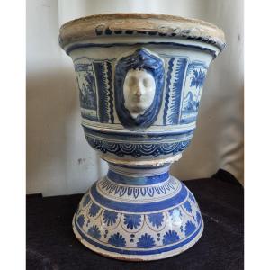 Large Earthenware Planter Nevers 18th Century