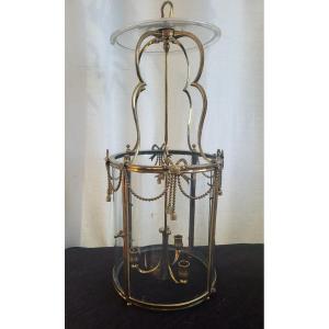 Louis XVI Gilt Bronze Vestibule Lantern, Late 19th Century