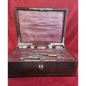 19th Century Crystal And Silver Travel Kit 