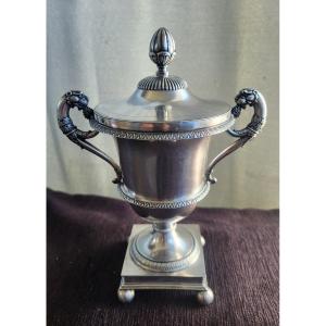 Silver Sugar Bowl, Old Man's Hallmark, Paris, 1819 