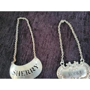 Two Silver Collar Tags Early 20th Century