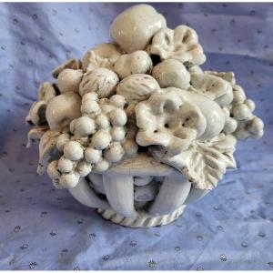 Above All, 19th Century Earthenware Basket Centerpiece