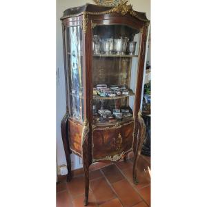 Martin Vernis Living Room Display Cabinet, Napoleon III Period, 19th Century