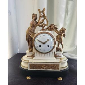 Venus And Love Clock Signed Lechopié In Paris Louis XVI Period 18th Century 