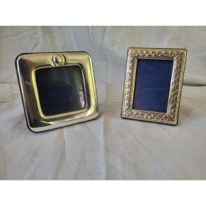 Two Small Silver Gilt Easel Frames