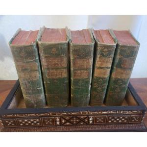  l'Astree By Honoré d'Urfe, The 5 Volumes, Original Vellum Binding, 1610 To 1615