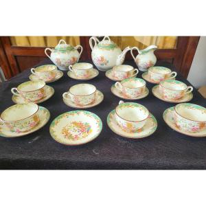 Minton/sarreguemines Tea Service, 19th Century 