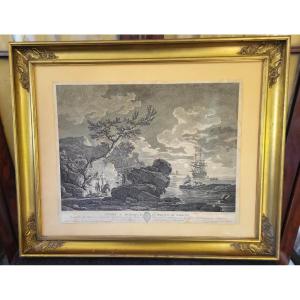 Large Print "the Night Joseph Vernet Engraving.cathelin XVIII