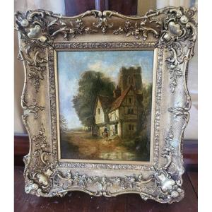 French School Of The 19th Century H/b" The Letter "frame