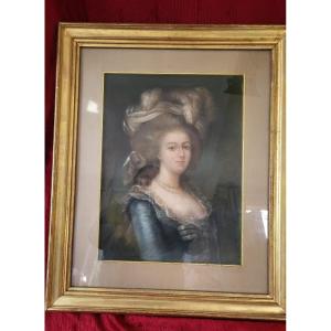 Portrait Of Marie Antoinette, Pastel, 19th Century