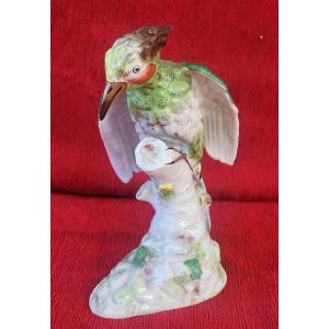 Porcelain Parrot From Locre Paris, 19th Century 