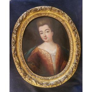  French School Portrait Of A Lady, High Quality, Oil On Canvas, Late 17th Century