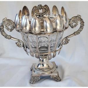 Silver Jam Pot, Restoration Period, 19th Century, 1580g