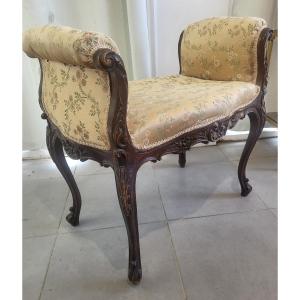 Louis XV Banquette Stool, 19th Century
