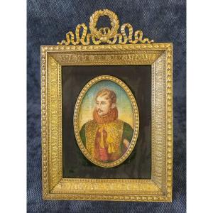 Portrait General Empire Miniature Signed Hubry Dated 180...