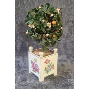 Locre Porcelain Orange Tree Planter Paris 19th Century