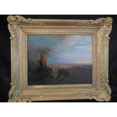 Oil S / T Orientalist Sg Ferri 1st Half Of The Nineteenth Frame