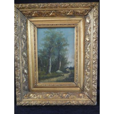 Oil S / Panel Sg E.duk French School End Nineteenth