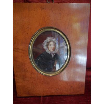 Great Miniature Sg Acv Lechenetier (1797-1877) Dated1846