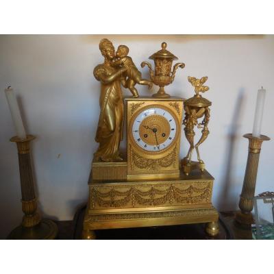 Pendulum La Duchesse De Berry Signed Pickard In Paris Gilt Bronze Restoration Period Early XI