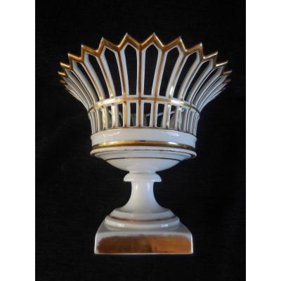 Paris Porcelaine Basket Cup Restoration Period Nineteenth Century