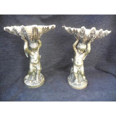 Pair Of Sculptures Of Especially In Bronze