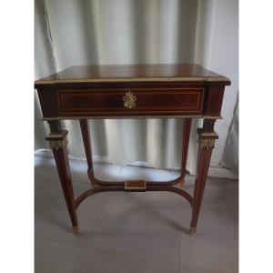 Louis XVI Marquetry Salon Table Nineteenth Time S