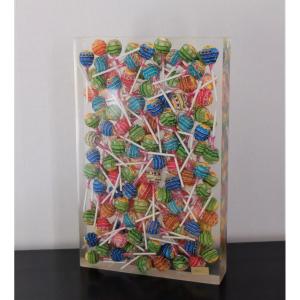 Arman, Signed And Numbered Sculpture, Chupa Chups Green