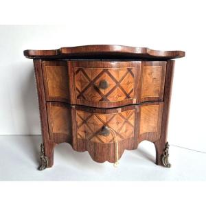 Marquetry Commode, Louis XV Style, 19th Century