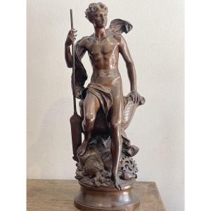 Large Sculpture By Gaudez "the Commerce"