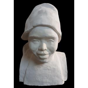 Plaster Bust Of A