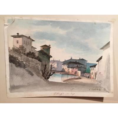Vincenzo Bertolotti, Pair Of Italian Watercolours