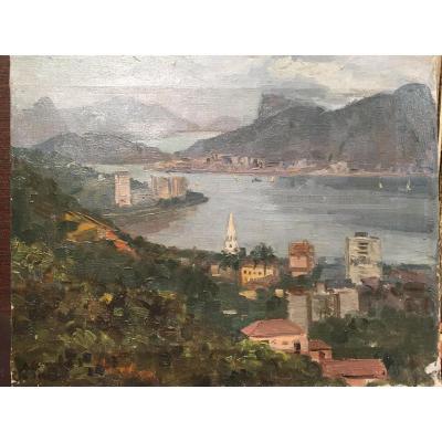 Rio De Janeiro, Oil On Canvas Of 40 Years