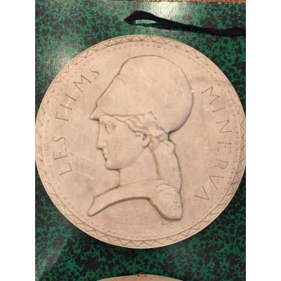 Marcel Renard (lyon 1893-1974) Plaster Medal For Minerva Films