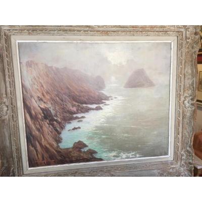 Léon Zeytline (1885-1962) -the Cliffs Of Camaret