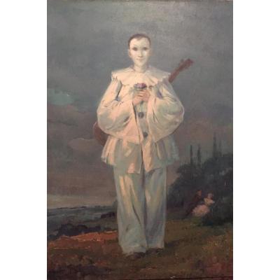 "Pierrot et Colombine", par Gaston hoffmann (1883-1977)