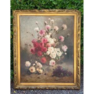 Large Hst With A Bouquet Of Flowers 